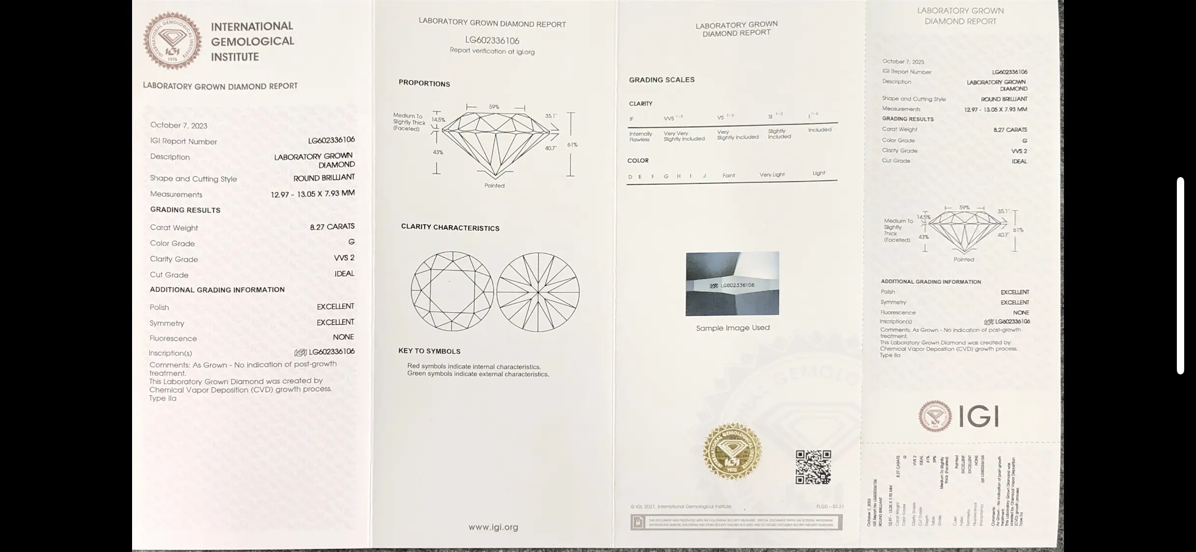라운드 랩 다이아몬드 대형 랩 제작 다이아몬드 직접 판매 4