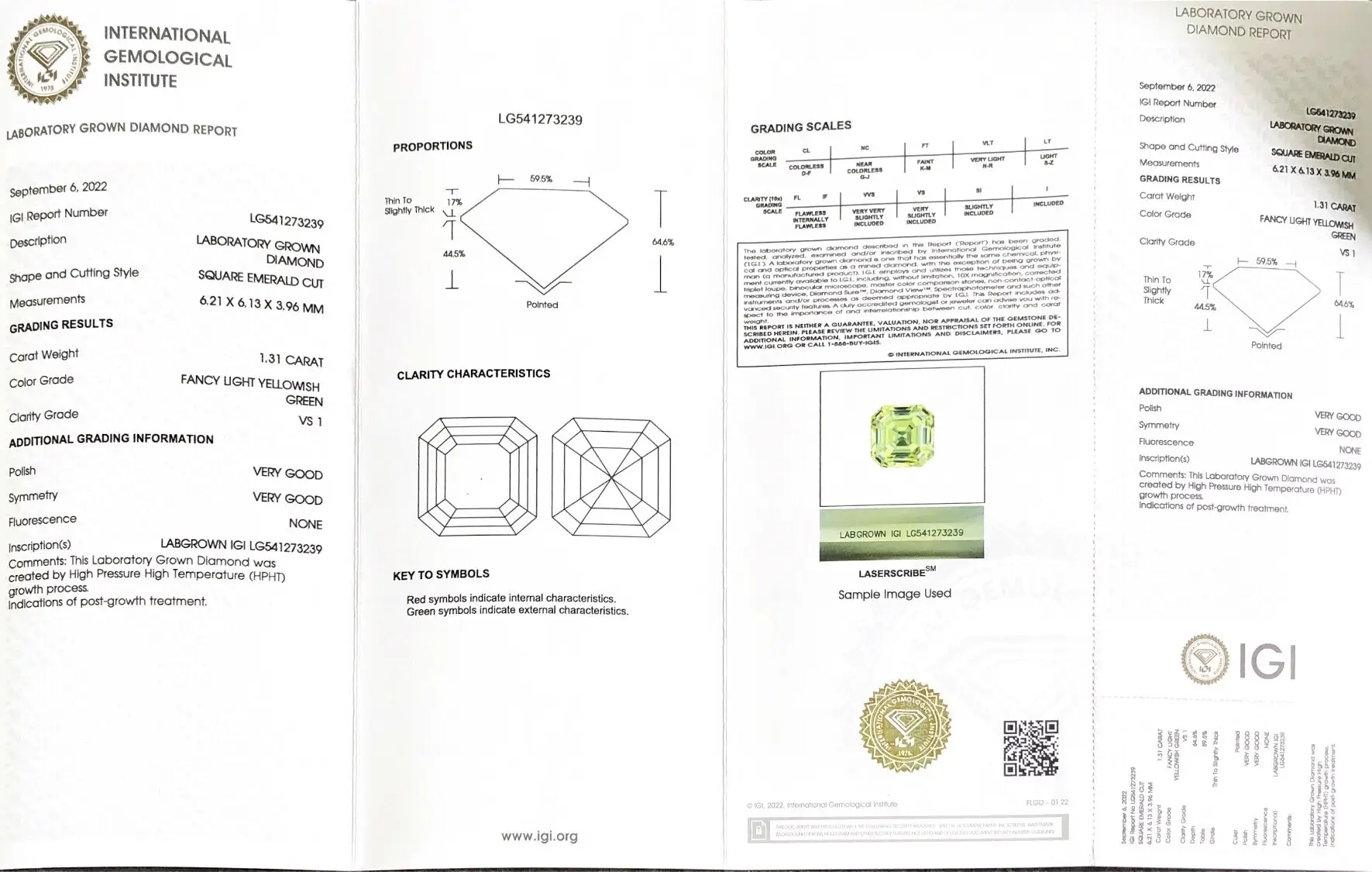 Lab-Grown Diamonds 0.3-10ct with IGI Certificate - Daily Update Diamond List available - Synthetic Green Diamond 3