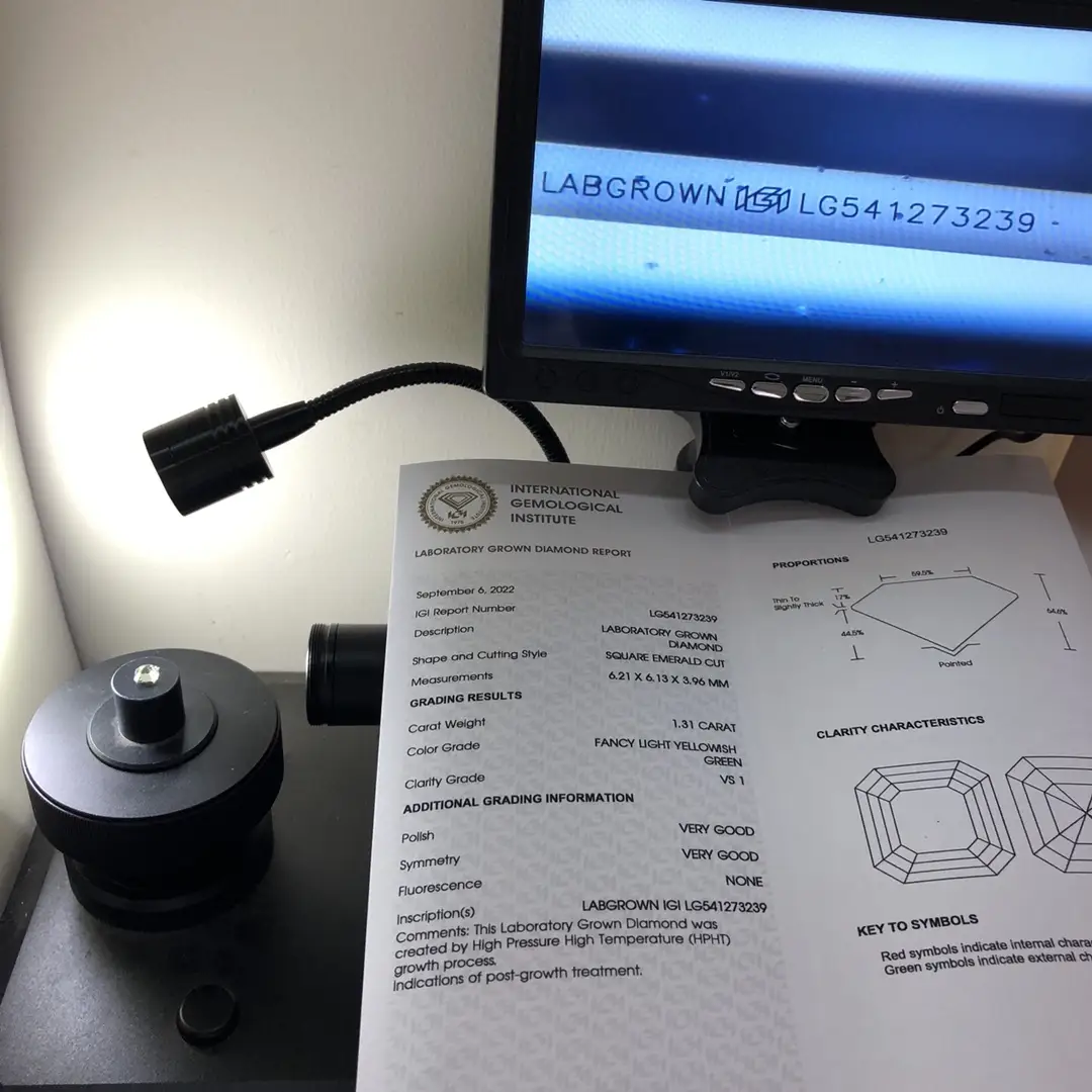Lab-Grown Diamonds 0.3-10ct with IGI Certificate - Daily Update Diamond List available - Synthetic Green Diamond 5