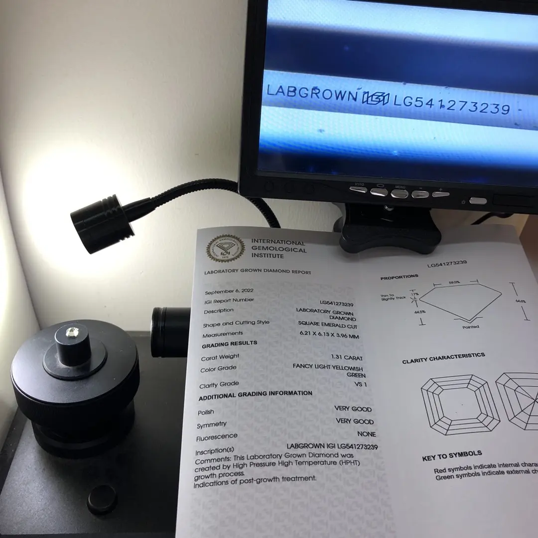 Lab-Grown Diamonds 0.3-10ct with IGI Certificate - Daily Update Diamond List available - Synthetic Green Diamond 5