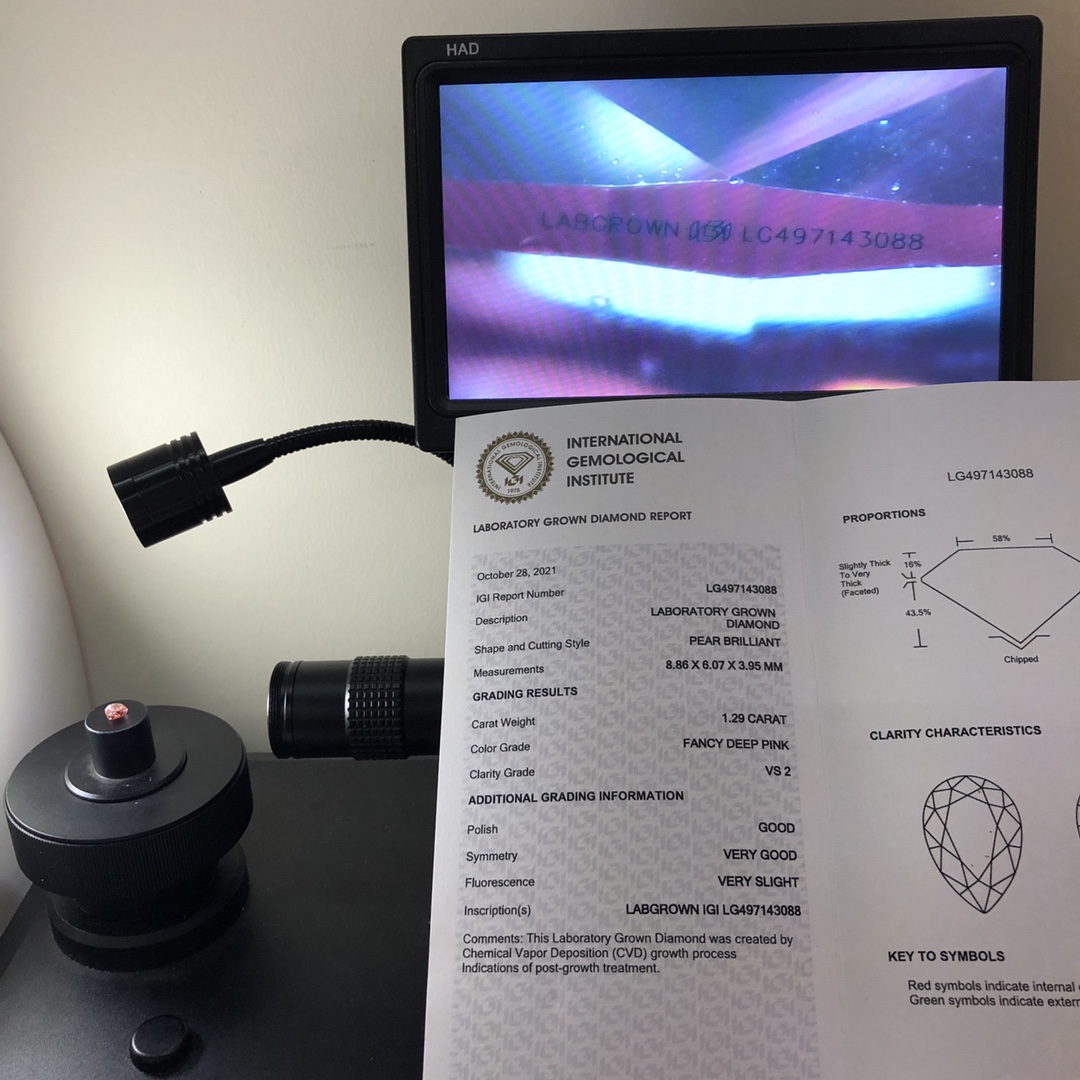 0.3-10 ct Pear Lab Diamonds IGI Certified 9