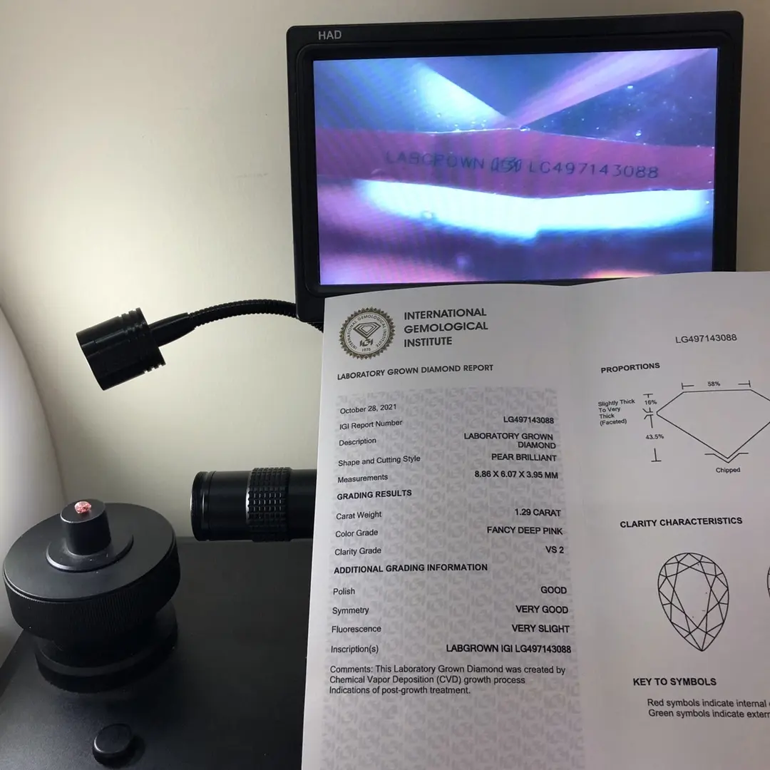 0.3-10 ct Pear Lab Diamonds IGI Certified 5