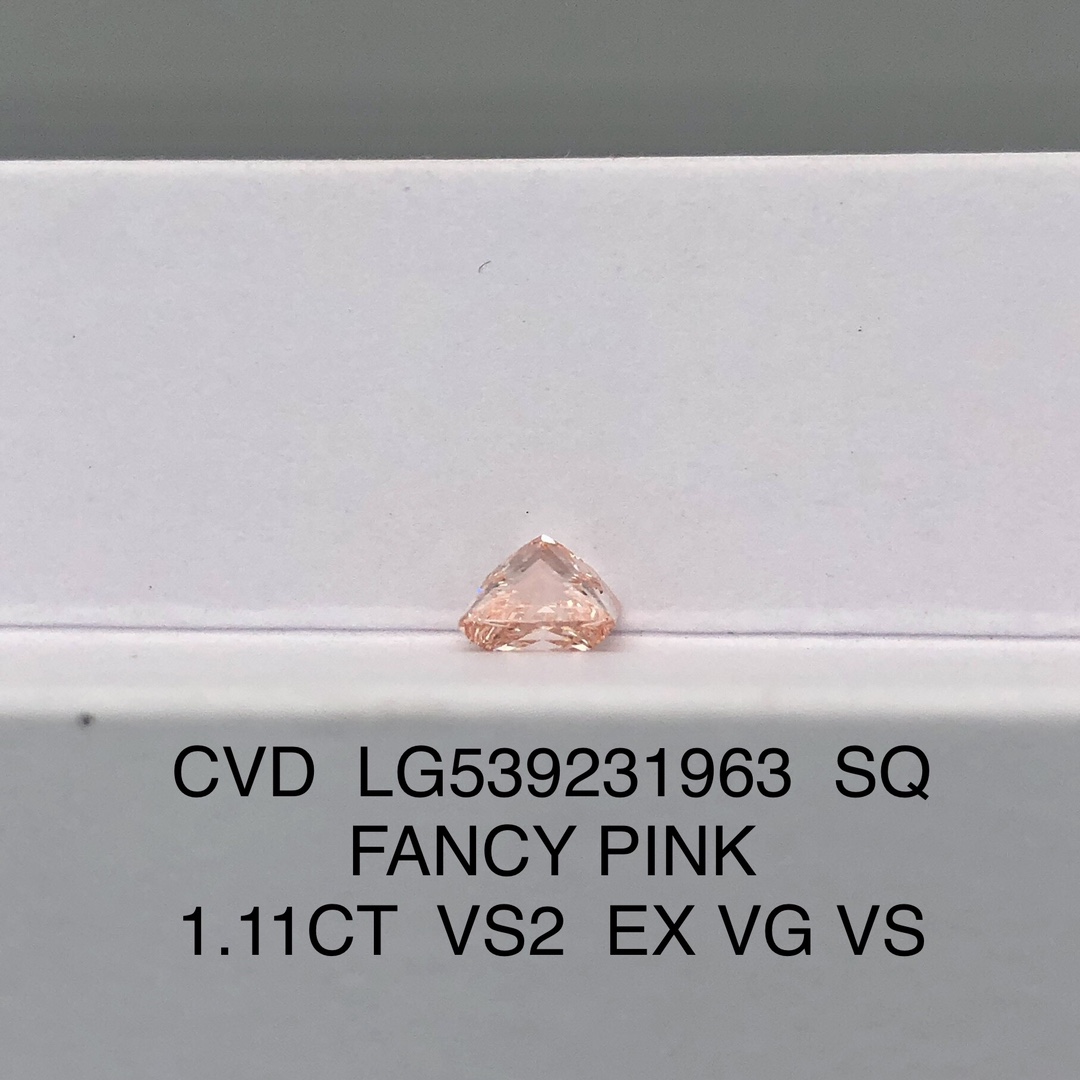 Princess 1.1ct Fancy Pink VS2 CVD Diamond Lab Grown Diamond IGI Certificate 11
