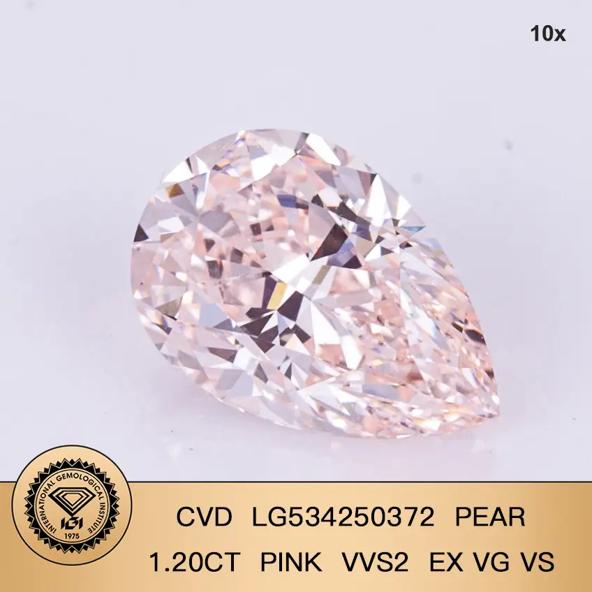 0.3-10 ct Lab Diamonds: Contact for Daily Updates | IGI Cert | Pear Shape Ring 2