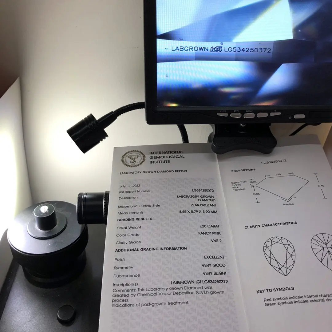 0.3-10 ct Lab Diamonds: Contact for Daily Updates | IGI Cert | Pear Shape Ring 5