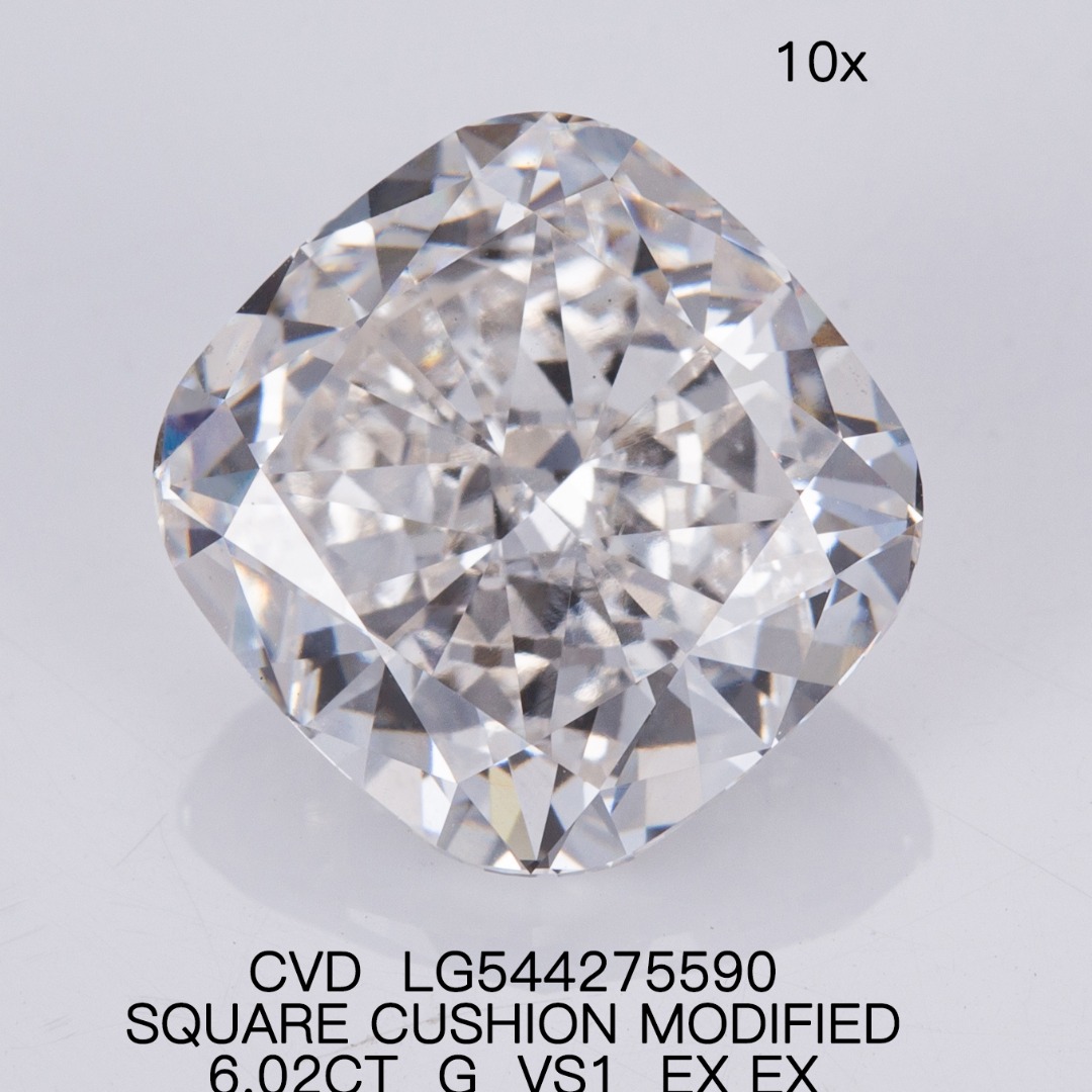 وسادة مربعة 6CT G VS1 CVD Diamond Lab Commer 10