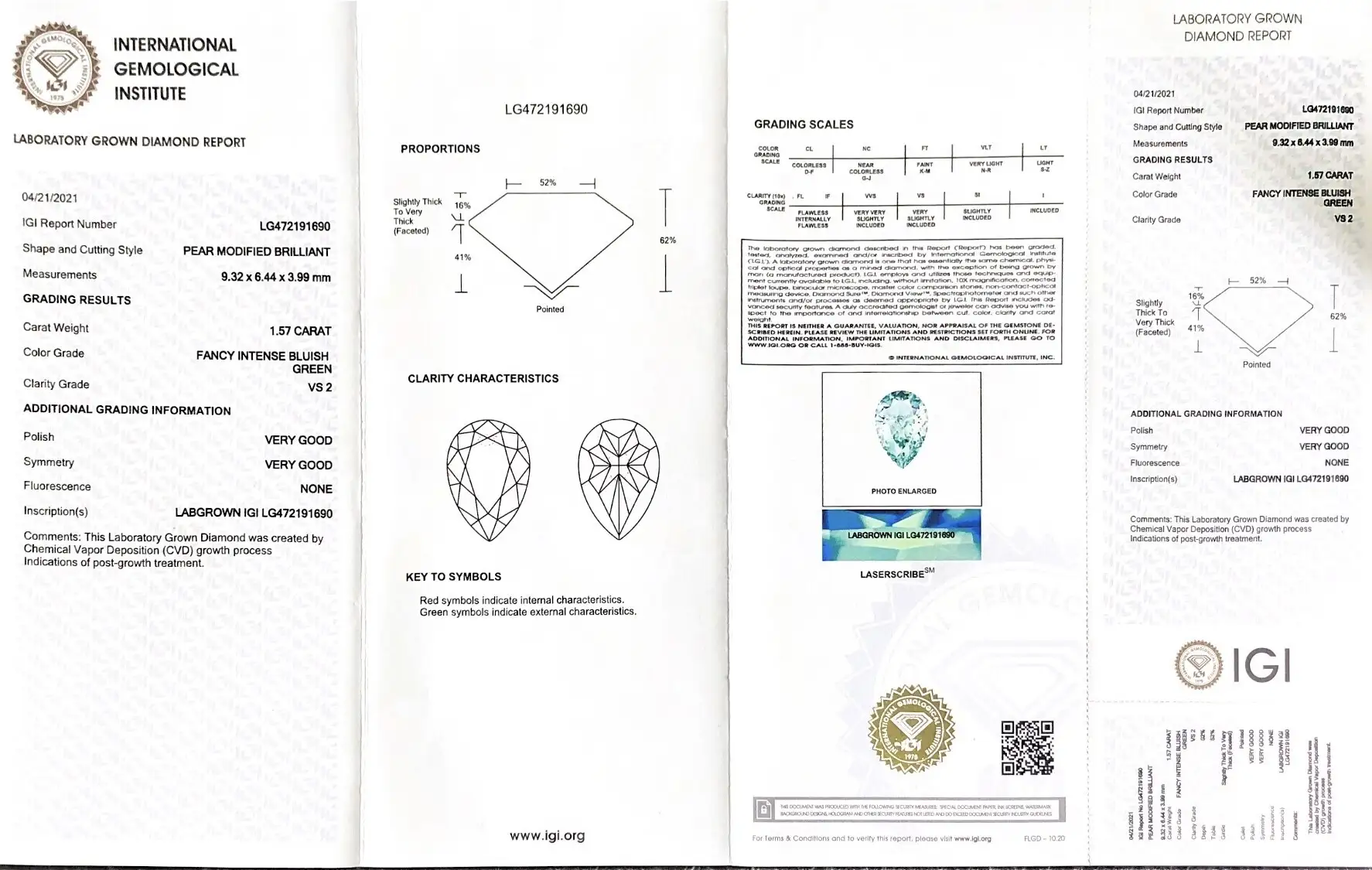 IGI Certified Lab Diamonds: Pear Shaped, 0.3ct-10ct. Contact for Daily Updates 3