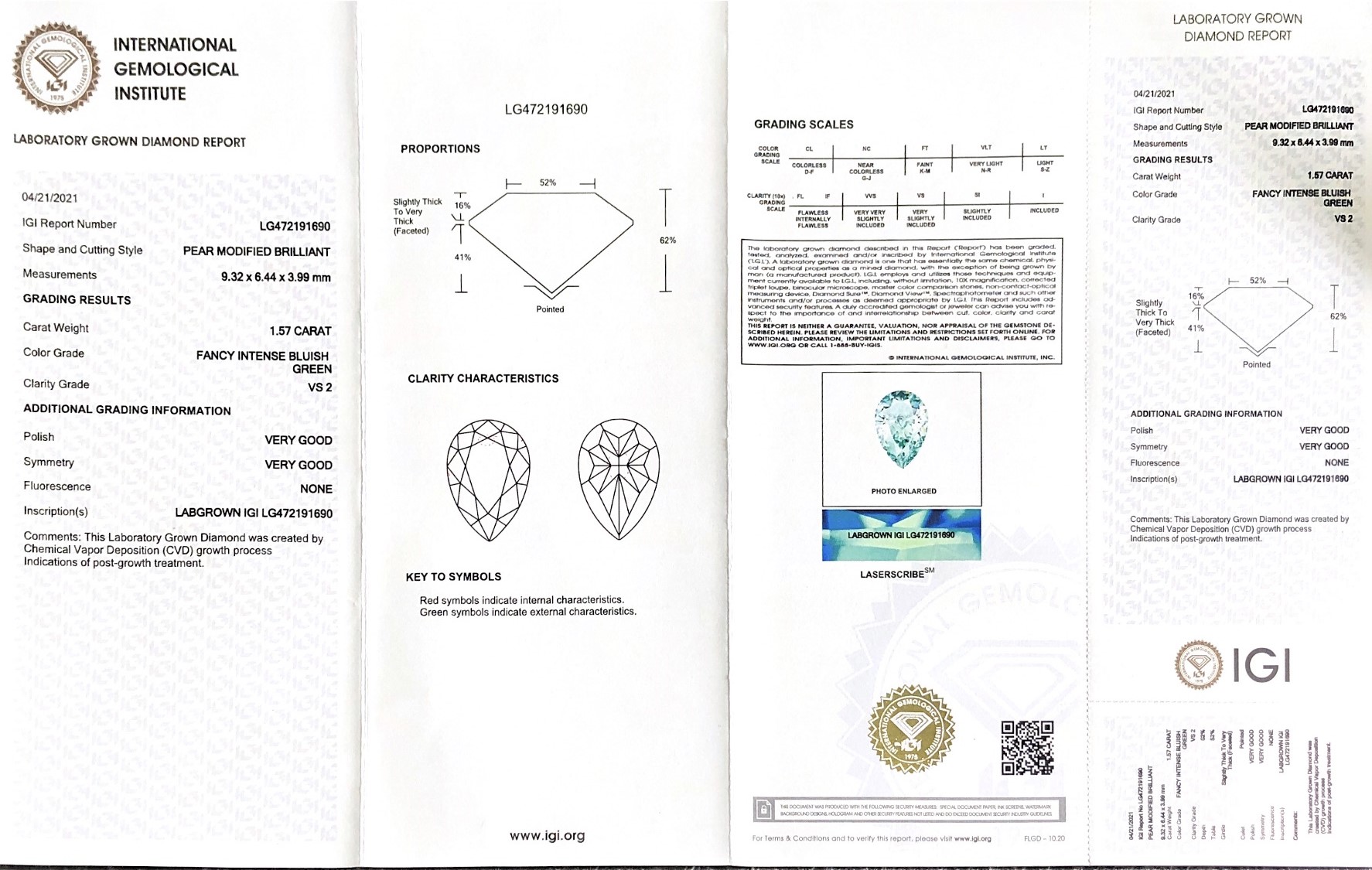 Green Lab Diamonds 0.3-10 ct, IGI Certified - Contact for Daily Updates 7