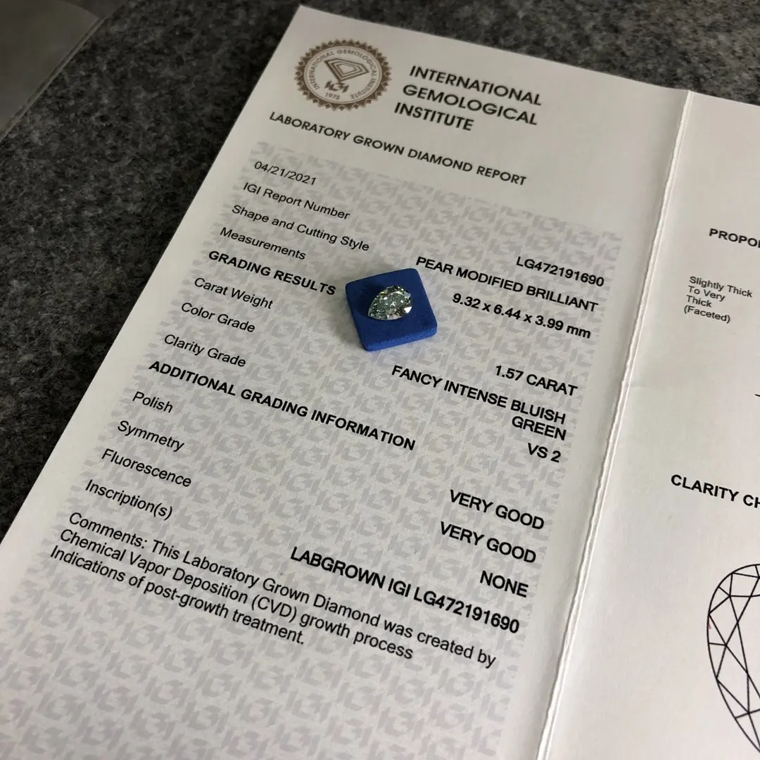 green lab diamond at Wholesale Prices | Messi Jewelry 3