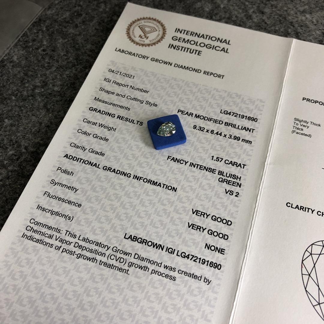 Green Lab Diamonds 0.3-10 ct, IGI Certified - Contact for Daily Updates 9