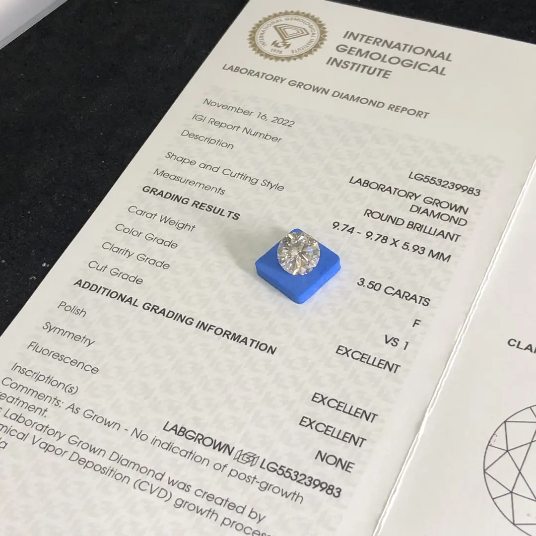 For Necklace Lab Grown Melee Diamonds by Messi Jewelry 3