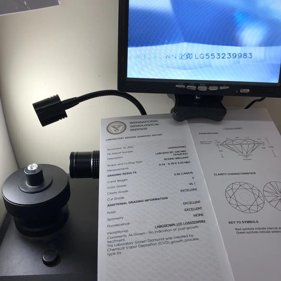 For Necklace Lab Grown Melee Diamonds by Messi Jewelry 5