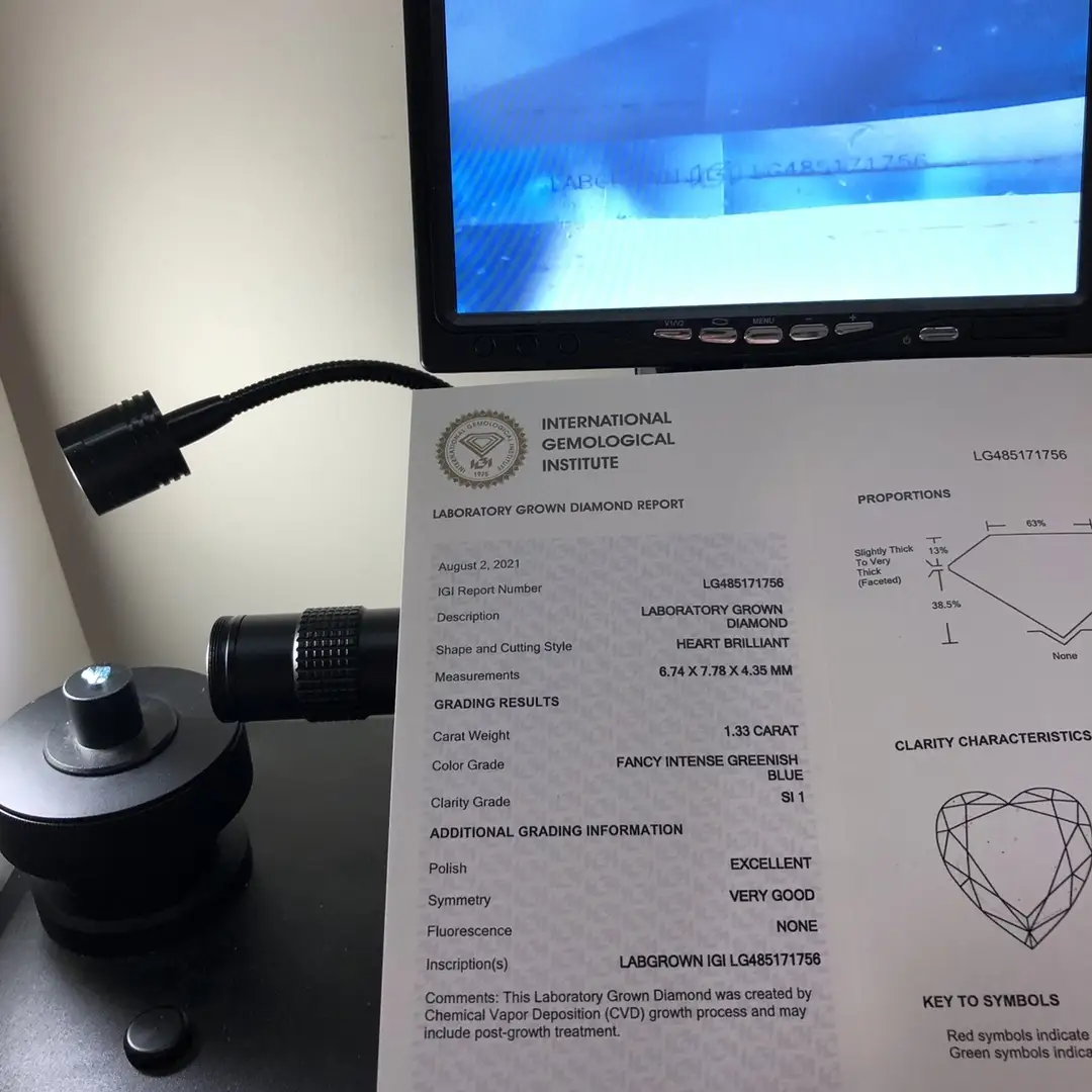 high quality blue lab diamond ring factory | Messi Jewelry 3