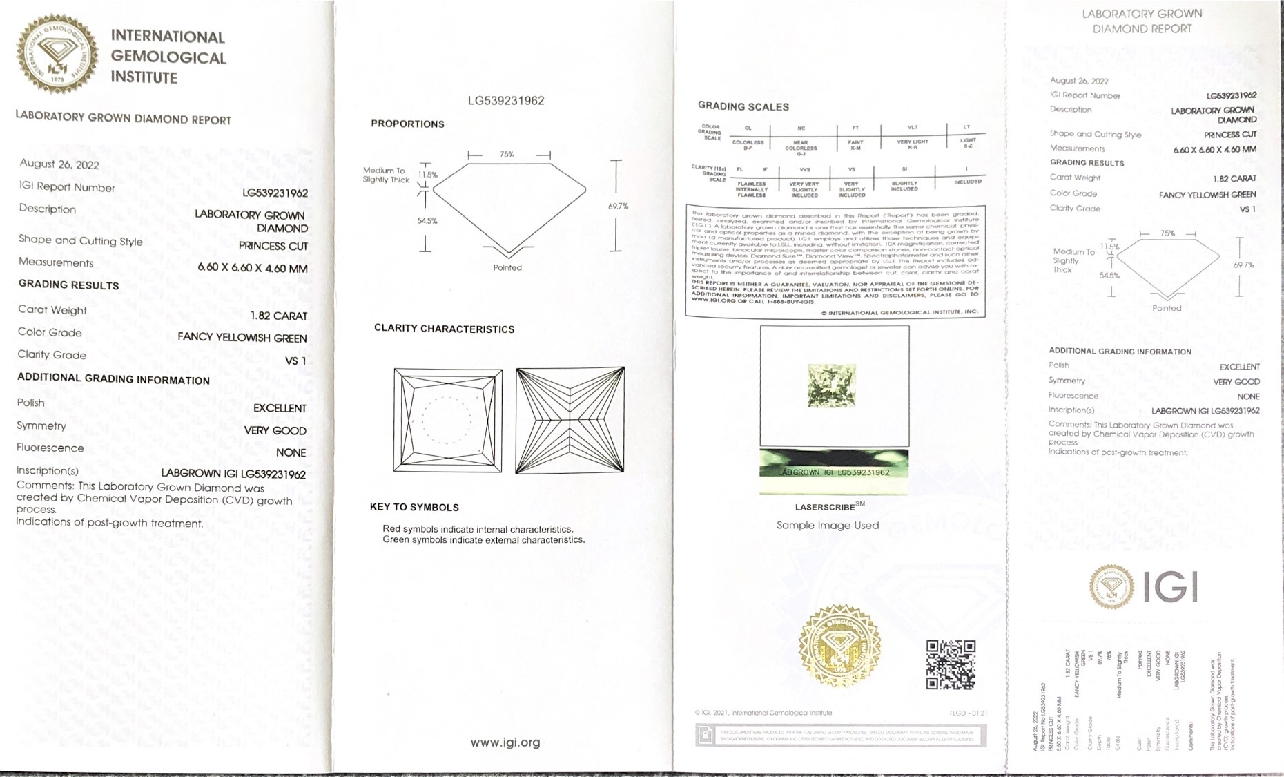 Lab Created Green Diamond 0.3-10 ct, Daily Update List, IGI Certified 7