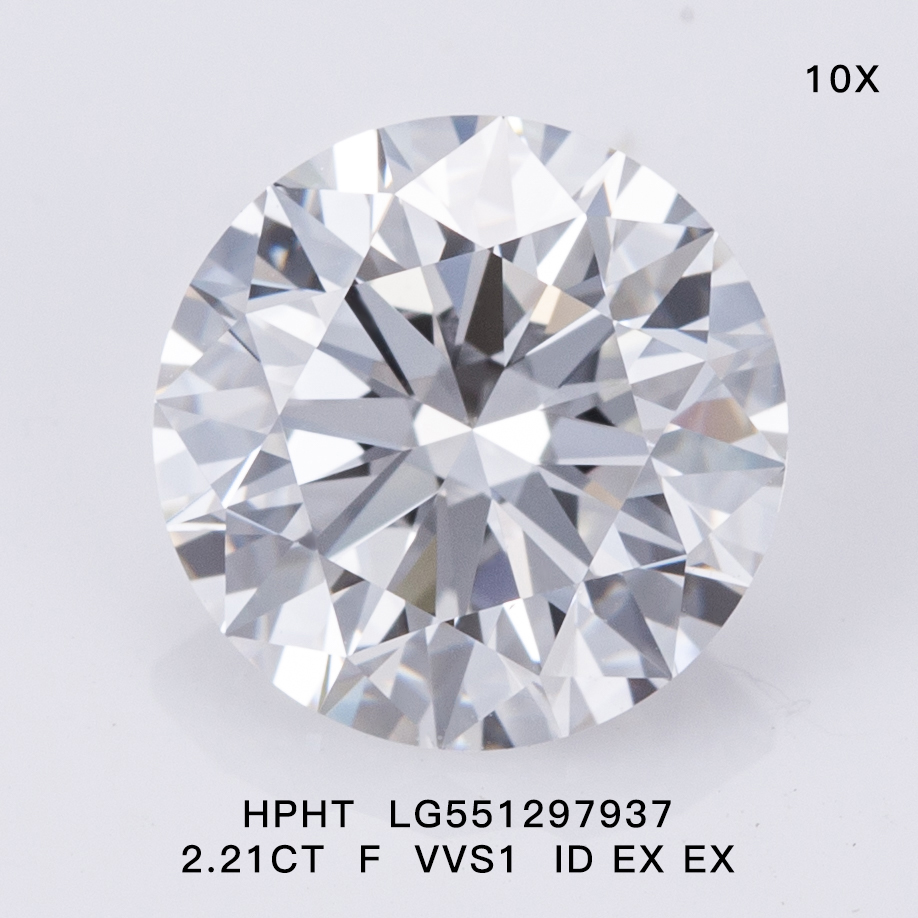 Round Brillant 2.2ct F VVS1 HPHT Diamond Lab Grown Diamond IGI Certificate 10