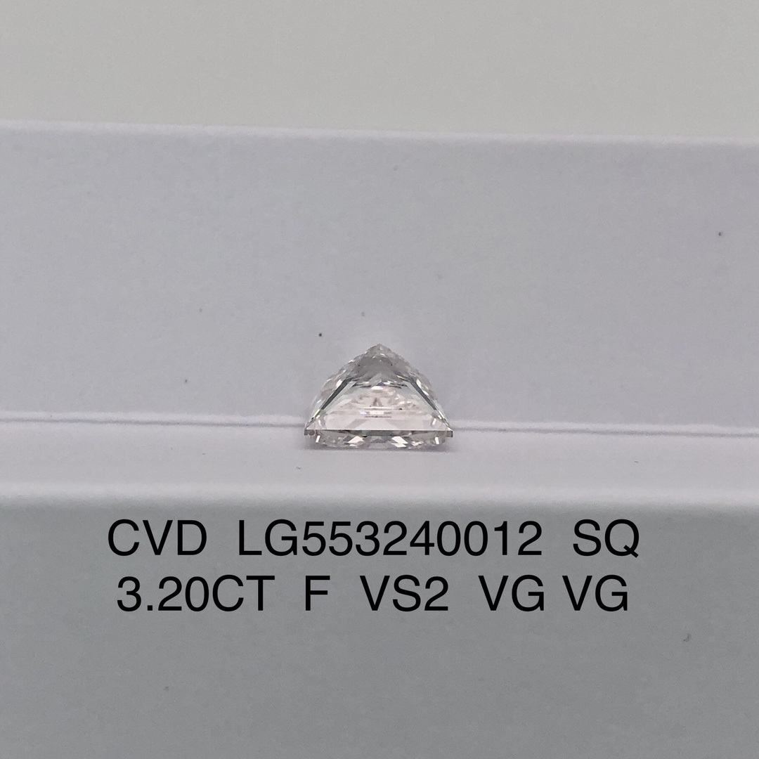 Princess 3.2ct F VS2 CVD Diamond Lab Grown Diamond IGI Certificate 9