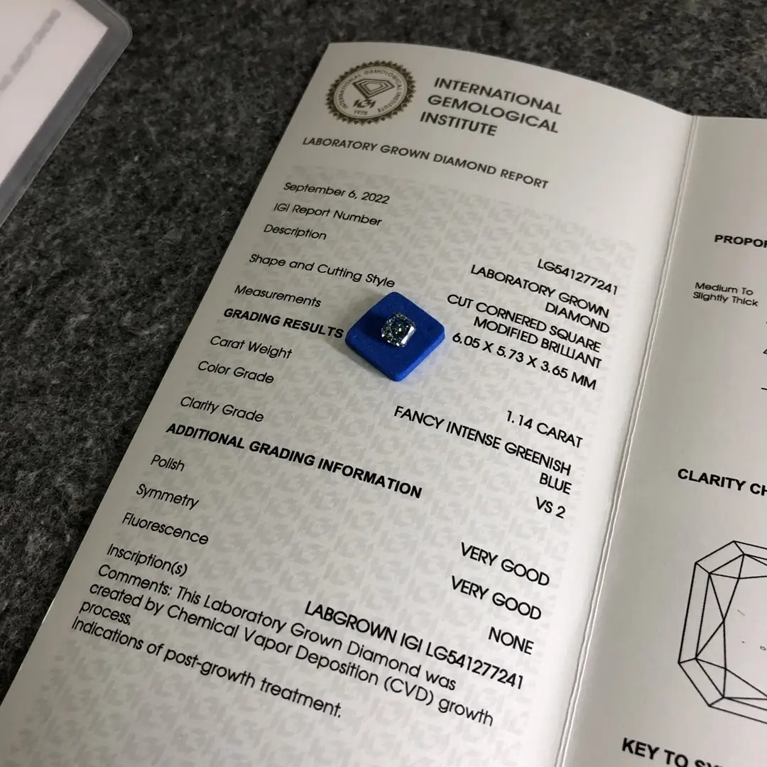 Lab Diamonds 0.3-10 ct, Princess Cut, IGI Certified 4