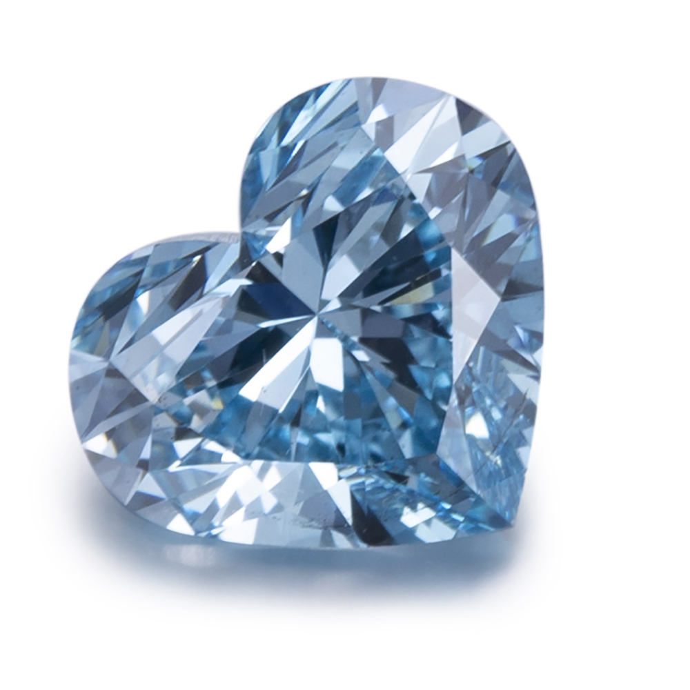 Heart 1.3ct Fancy Intense Greenish Blue SI1 CVD Diamond Lab Grown Diamond IGI Certificate 10