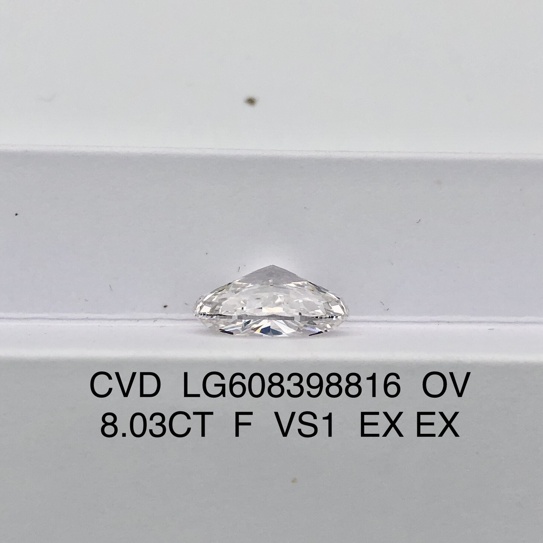 Oval Lab Diamond 8.03ct F VS1 CVD Lab de diamante cultivado con certificado  IGI | Joyería de Messi, image size:1080x1080