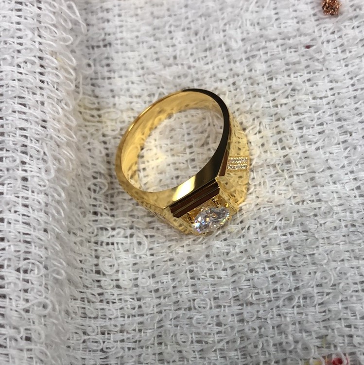 Messi Jewelry - Messi Jewelry fancy design golden man ring 18k yellow gold ring for men 1ct moissanite diamond wedding ring Moissanite Gold Jewelry 10