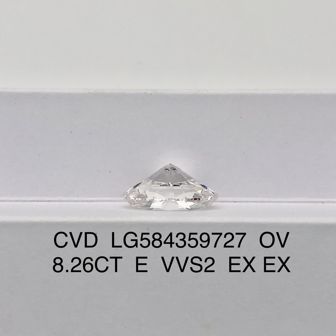 Oval Cut 8.2ct E VVS2 CVD Diamond Lab Grown Diamond IGI Certificate 11