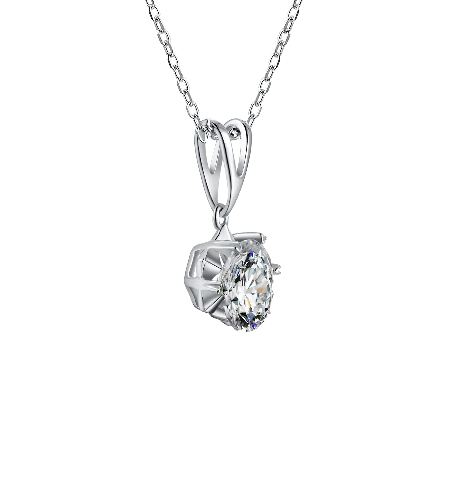 High-Tech White Gold Moissanite Necklace - Quality Innovation 3