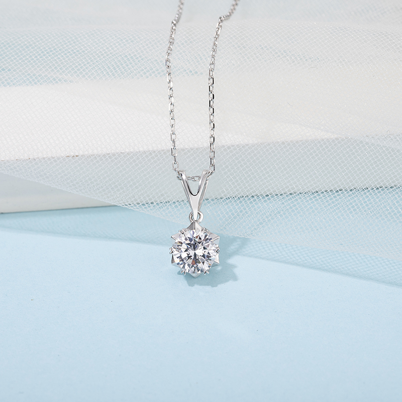 High-Tech White Gold Moissanite Necklace - Quality Innovation 12