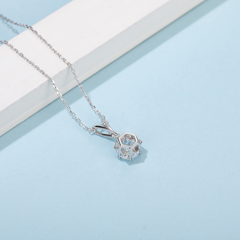 High-Tech White Gold Moissanite Necklace - Quality Innovation 10