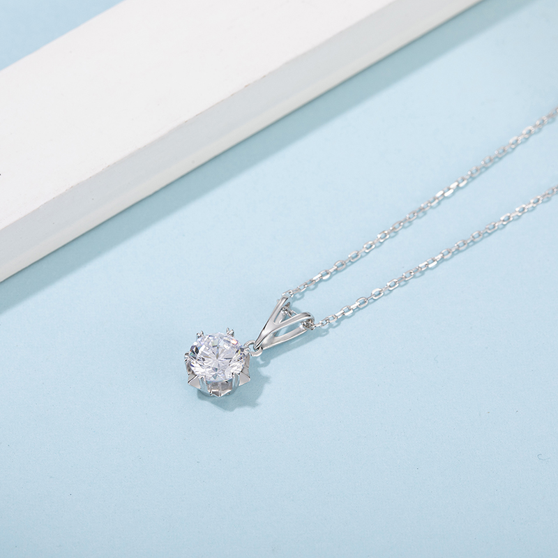 High-Tech White Gold Moissanite Necklace - Quality Innovation 8