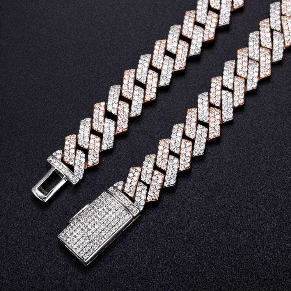 Messi Jewelry - MSN-518 Iced Out Hip-hop Jewelry Men's Moissanite Cuban Link Chain Cuban Link Chain 16