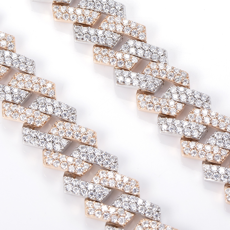 Messi Jewelry - MSN-518 Iced Out Hip-hop Jewelry Men's Moissanite Cuban Link Chain Cuban Link Chain 12