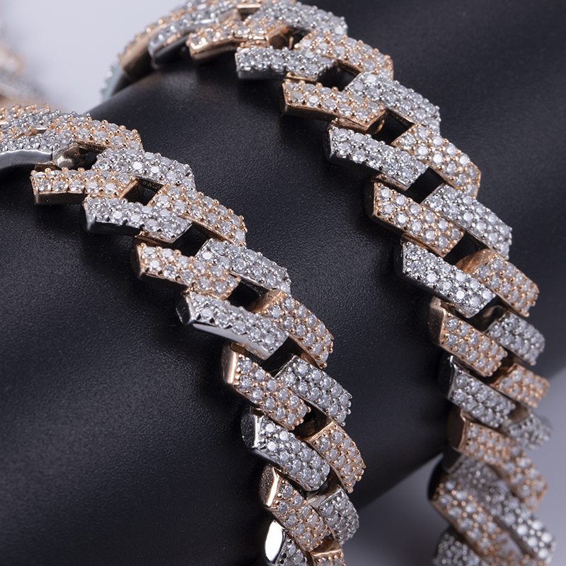 Messi Jewelry - MSN-518 Iced Out Hip-hop Jewelry Men's Moissanite Cuban Link Chain Cuban Link Chain 18