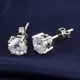 Man Made Diamond Stud Earrings - High Quality Fashion Jewelry 3