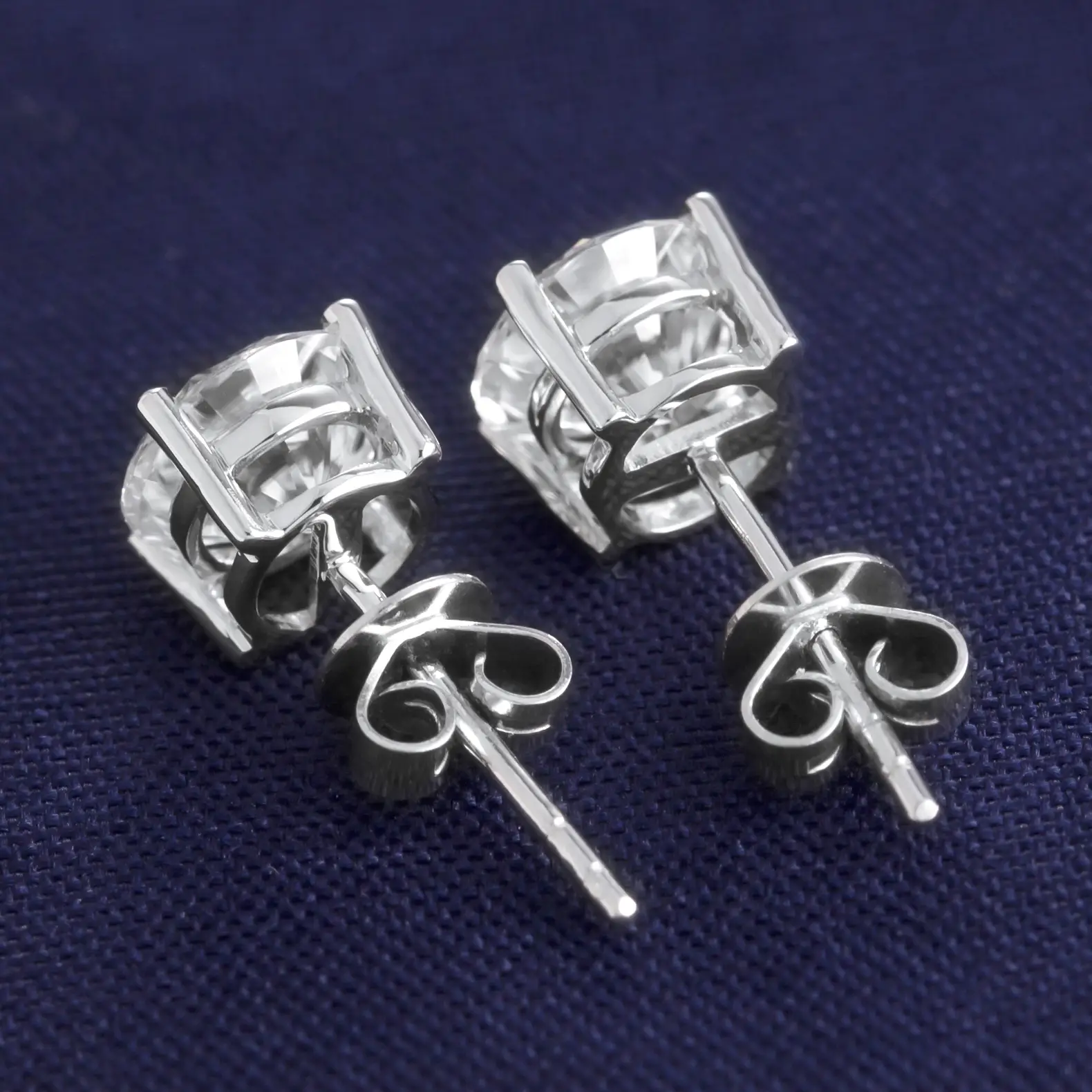 Man Made Diamond Stud Earrings - High Quality Fashion Jewelry 5