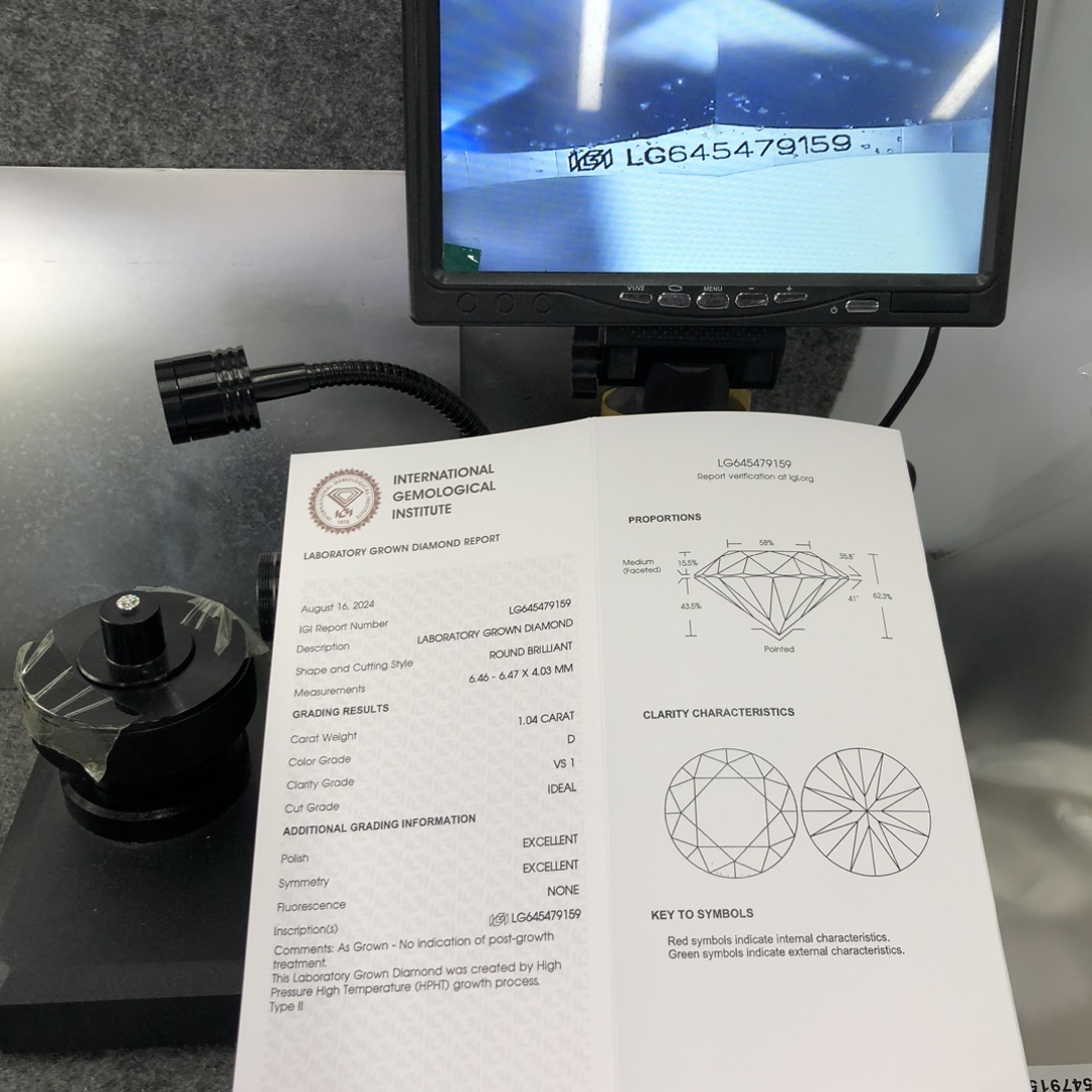 IGI Certified 1.04CT Round Lab Diamond - Napasibo nga Alahas 11