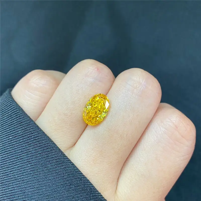 5ct Oval Yellow Lab Grown Diamond - High-End Technology Jewelry Making 4