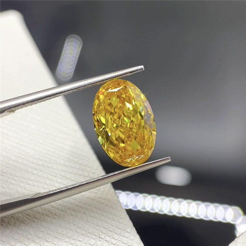 οβάλ κίτρινο διαμάντι που καλλιεργείται στο εργαστήριο