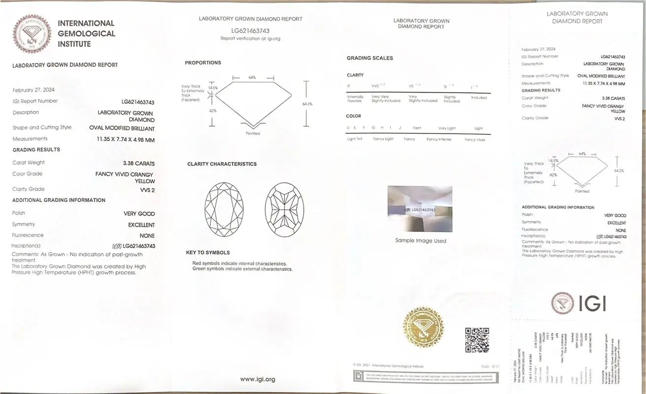 5ct Oval Yellow Lab Grown Diamond - High-End Technology Jewelry Making 3