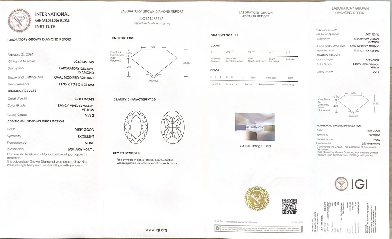 5ct Oval Yellow Lab Grown Diamond - High-End Technology Jewelry Making 3