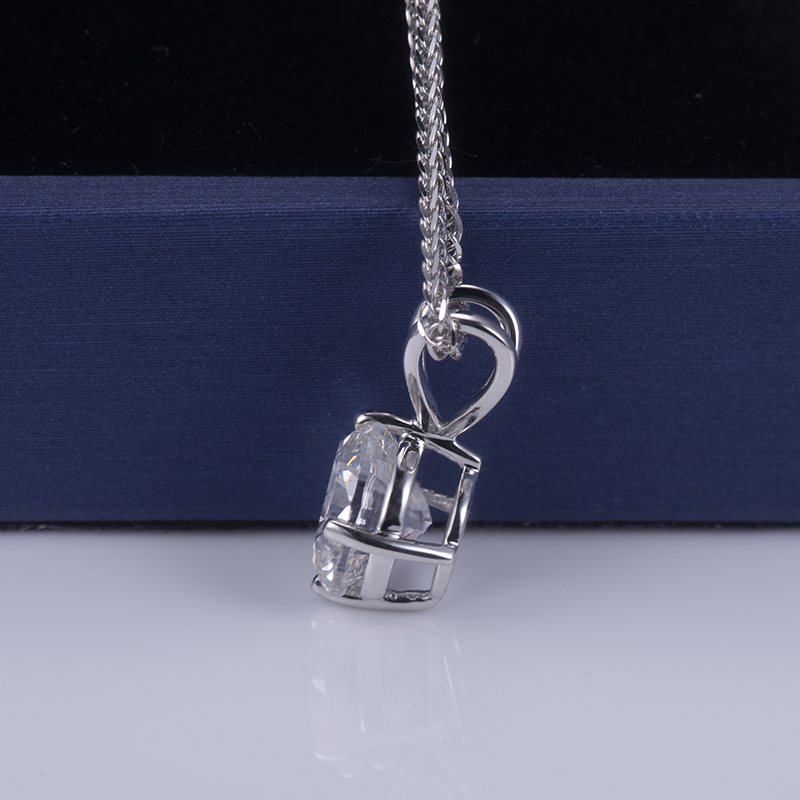 Messi Jewelry - Messi Jewelry MSN-505 18K White Gold 3.01CT VS2 Engagement Wedding of Women's Diamond Necklace Necklace 15