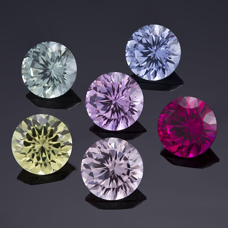 Messi Jewelry - Round Lab Grown Blue Sapphire Hydrothermal Blue Sapphire Stone Lab Created Blue Sapphire Lab Ruby & Sapphire 12