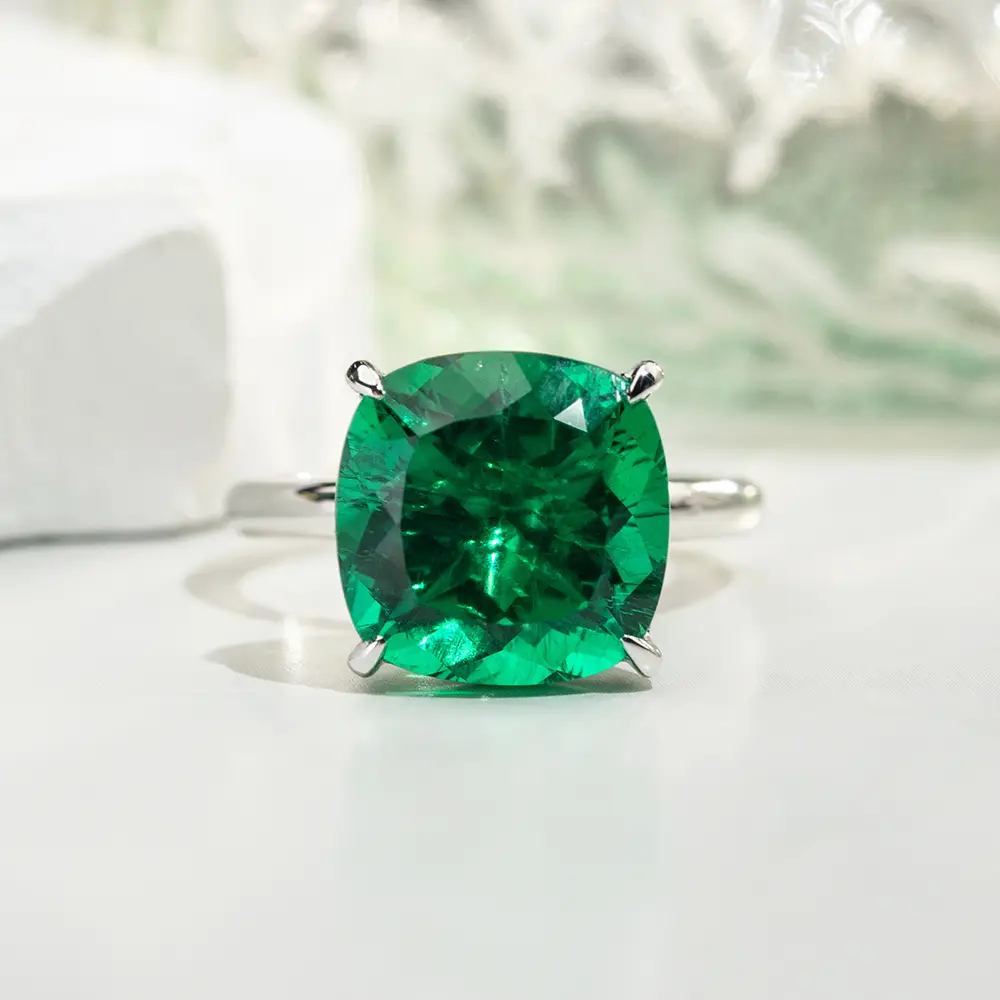 Customizable 14K Best Emerald Ring by Messi Jewelry 2