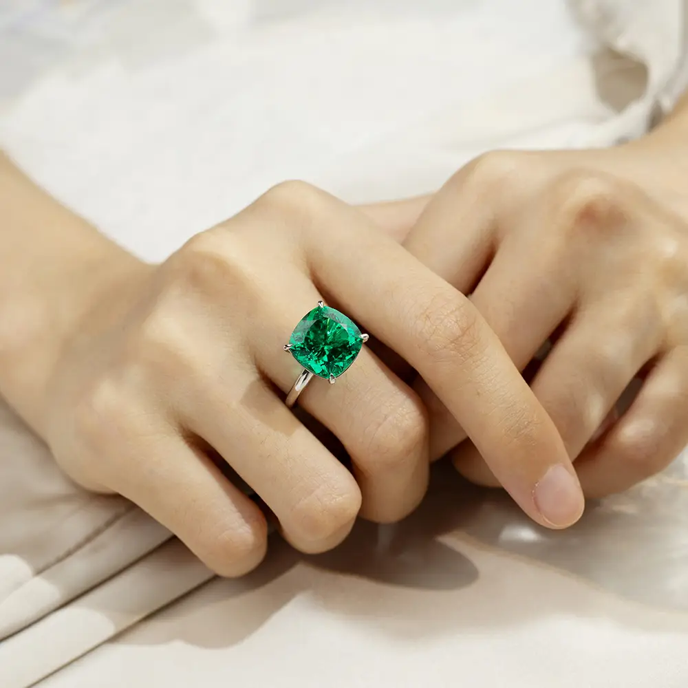 Customizable 14K Best Emerald Ring by Messi Jewelry 5