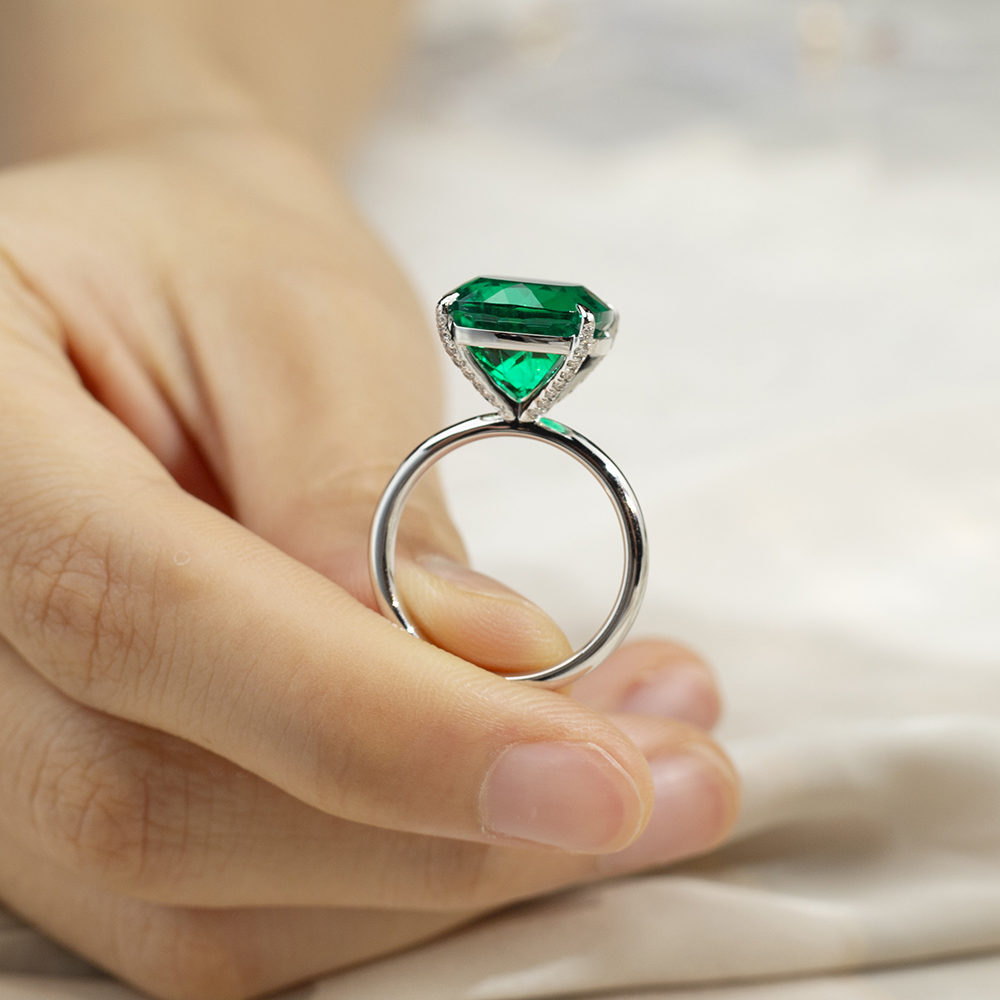 Customizable 14K Best Emerald Ring - Premium Quality from Messi Jewelry 11