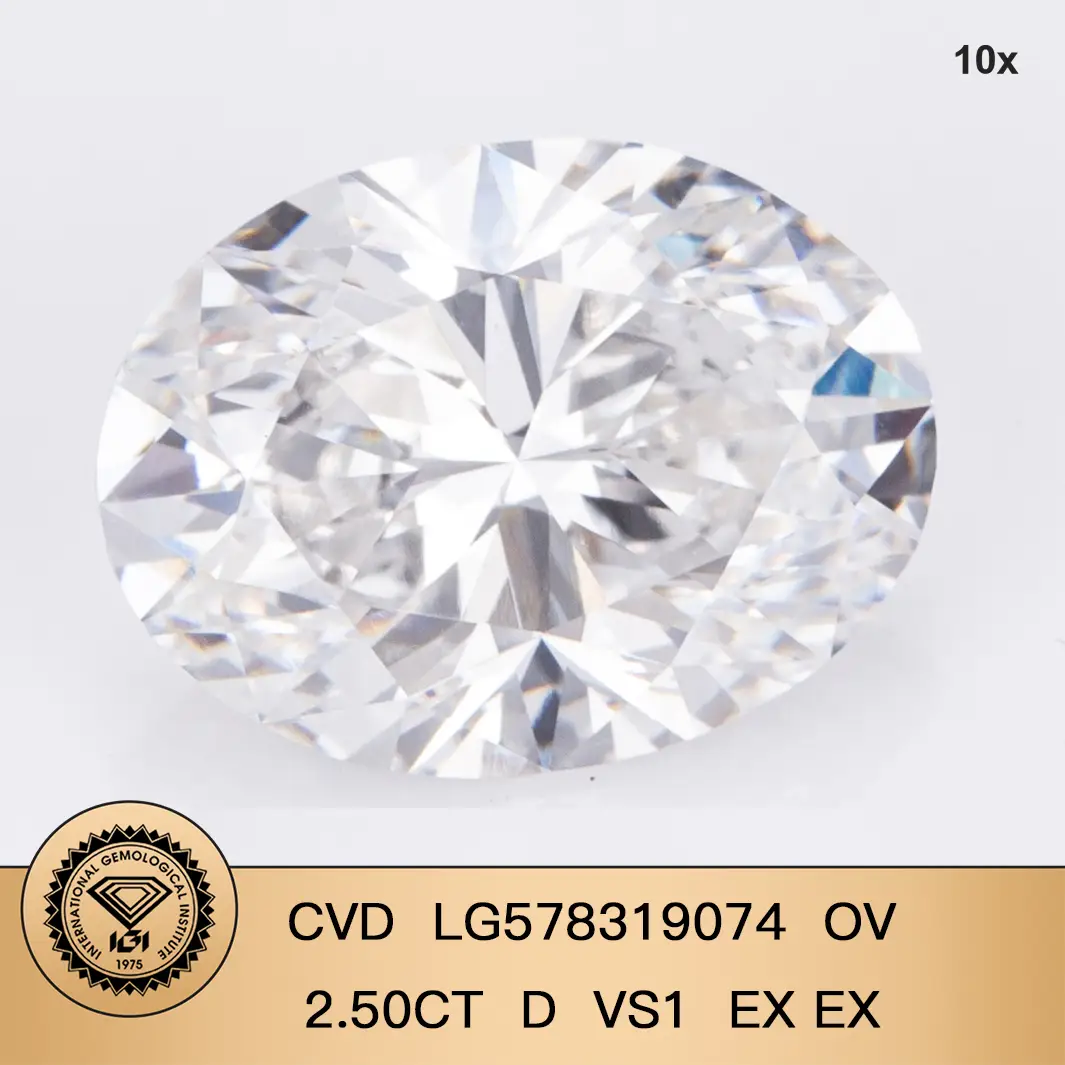 Messi Jewelry | Cost-effective 1.5 carat lab grown oval diamond wholesale 2