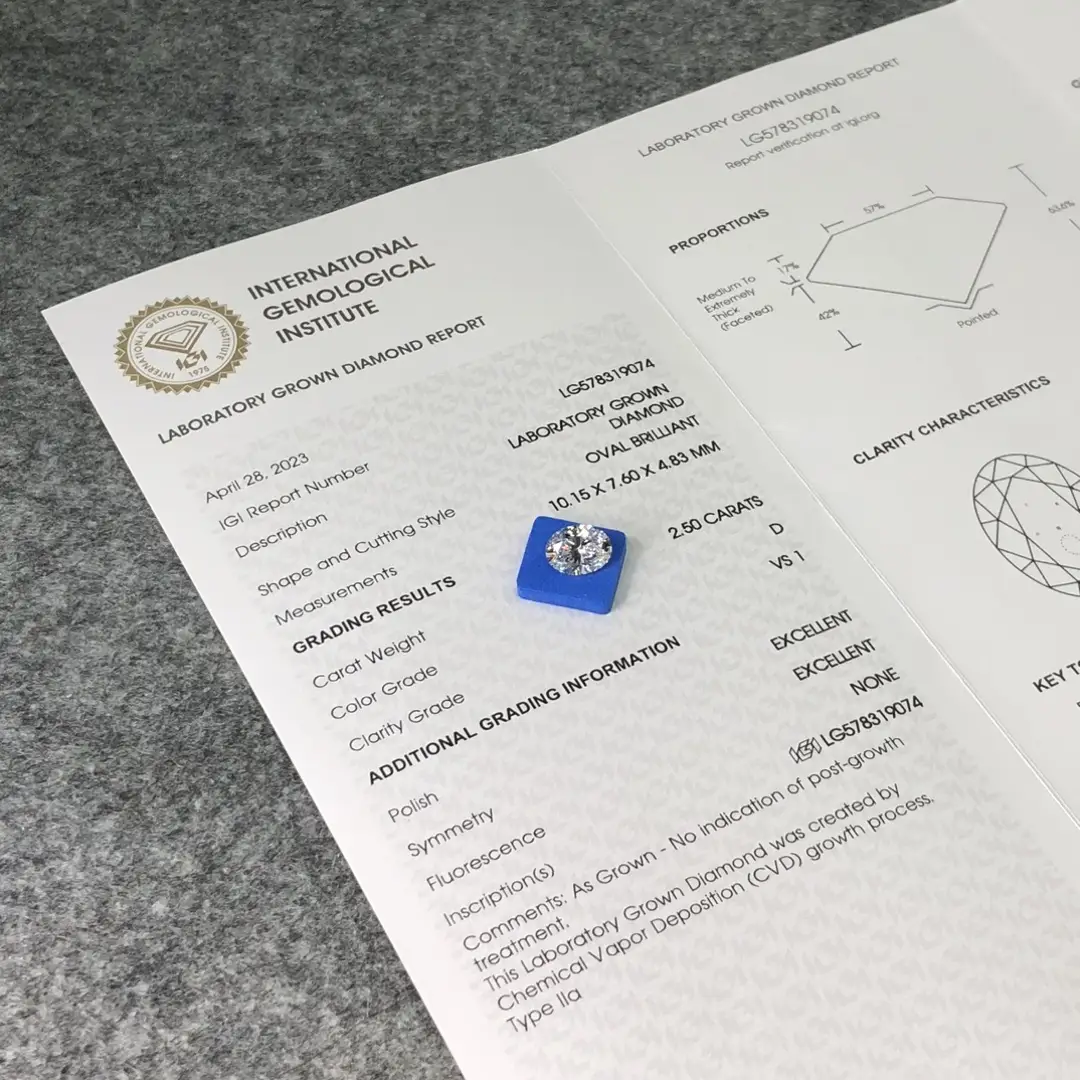 Messi Jewelry | Cost-effective 1.5 carat lab grown oval diamond wholesale 6