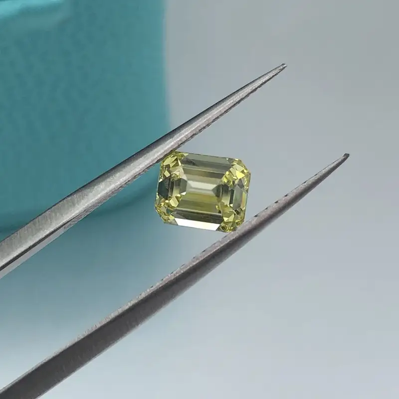 Yellow Lab Grown Emerald Cut Diamond - High Quality & Competitive Price 6