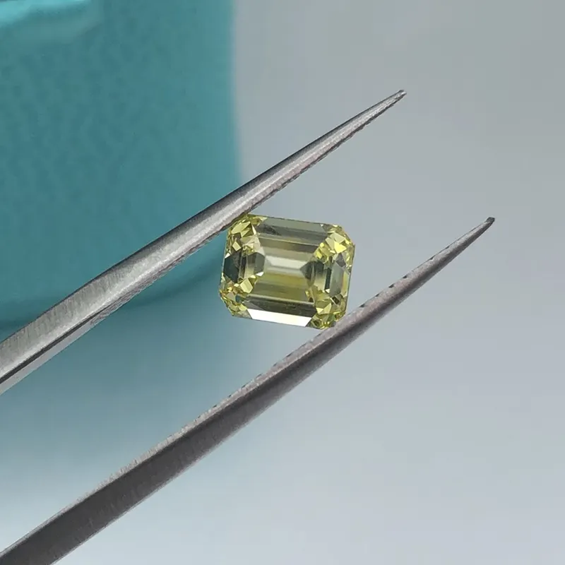 Messi Jewelry Lab Grown Emerald Cut Diamond Ring 6