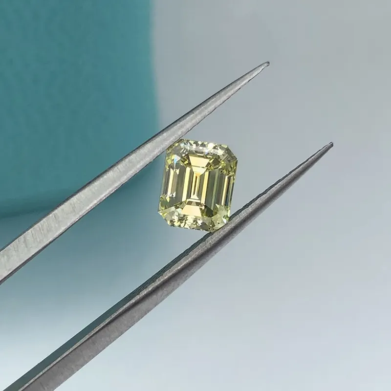 Messi Jewelry Lab Grown Emerald Cut Diamond Ring 5
