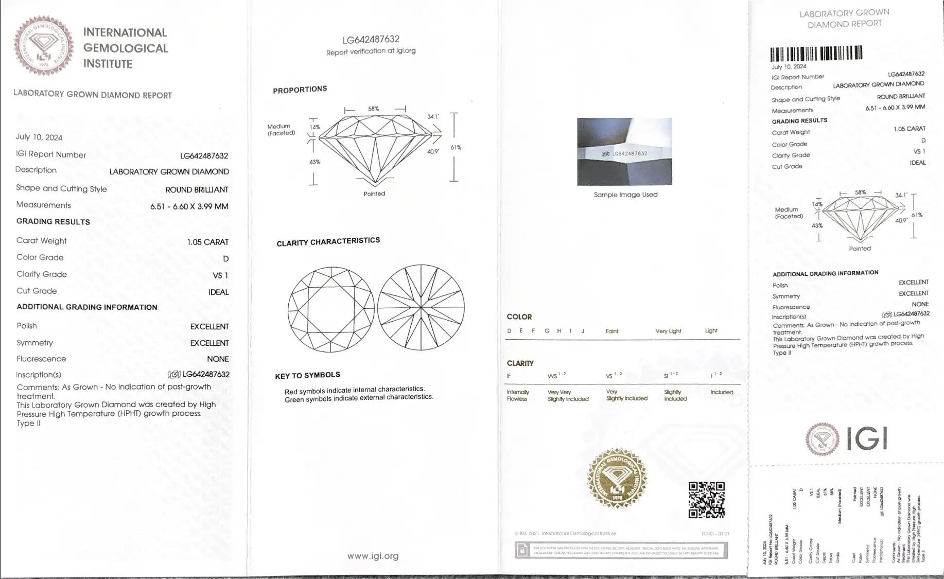 2.5ct Round Lab Grown Diamond - IGI Certified 4